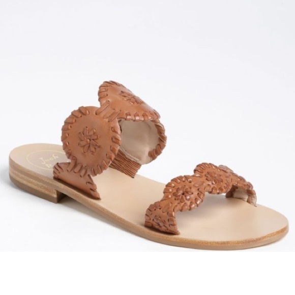 Jack Rogers Shoes - jack rogers // cognac leather double strap sandals